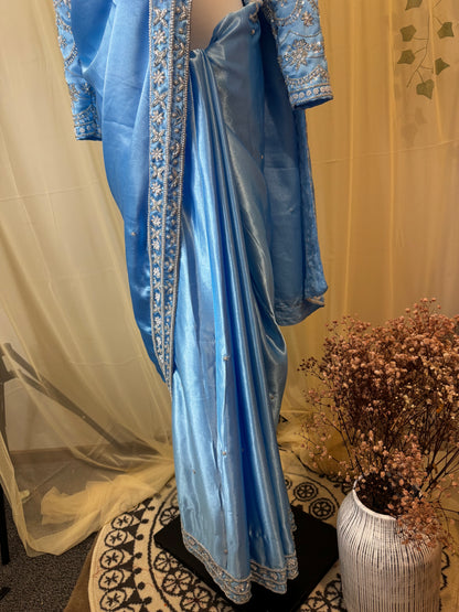 Boutique Saree Handwork - Blue