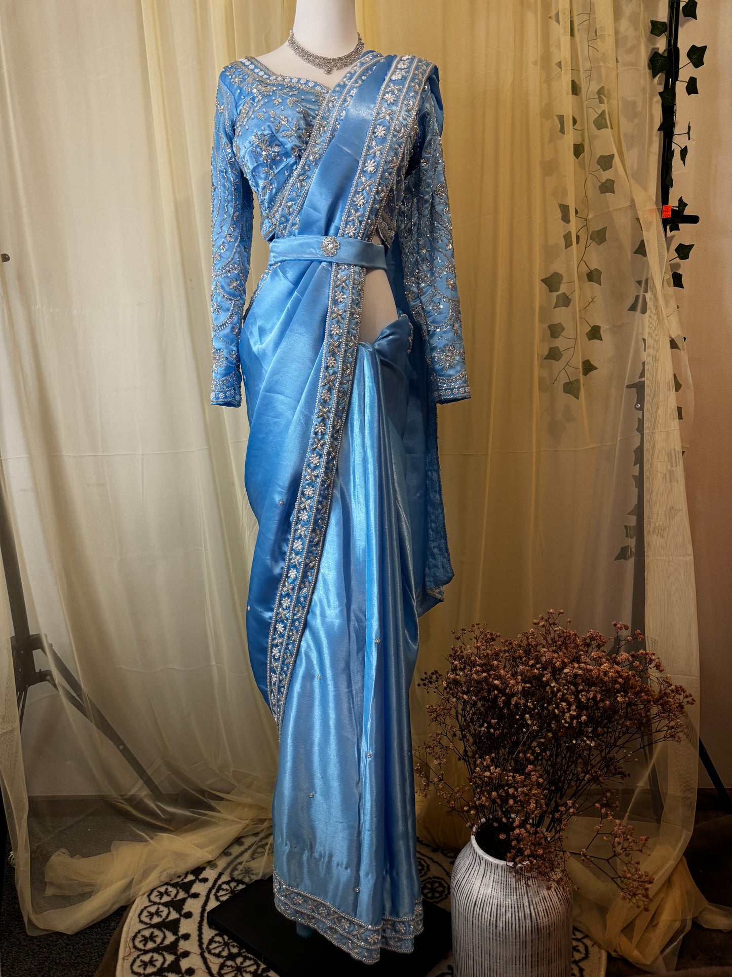 Boutique Saree Handwork - Blue