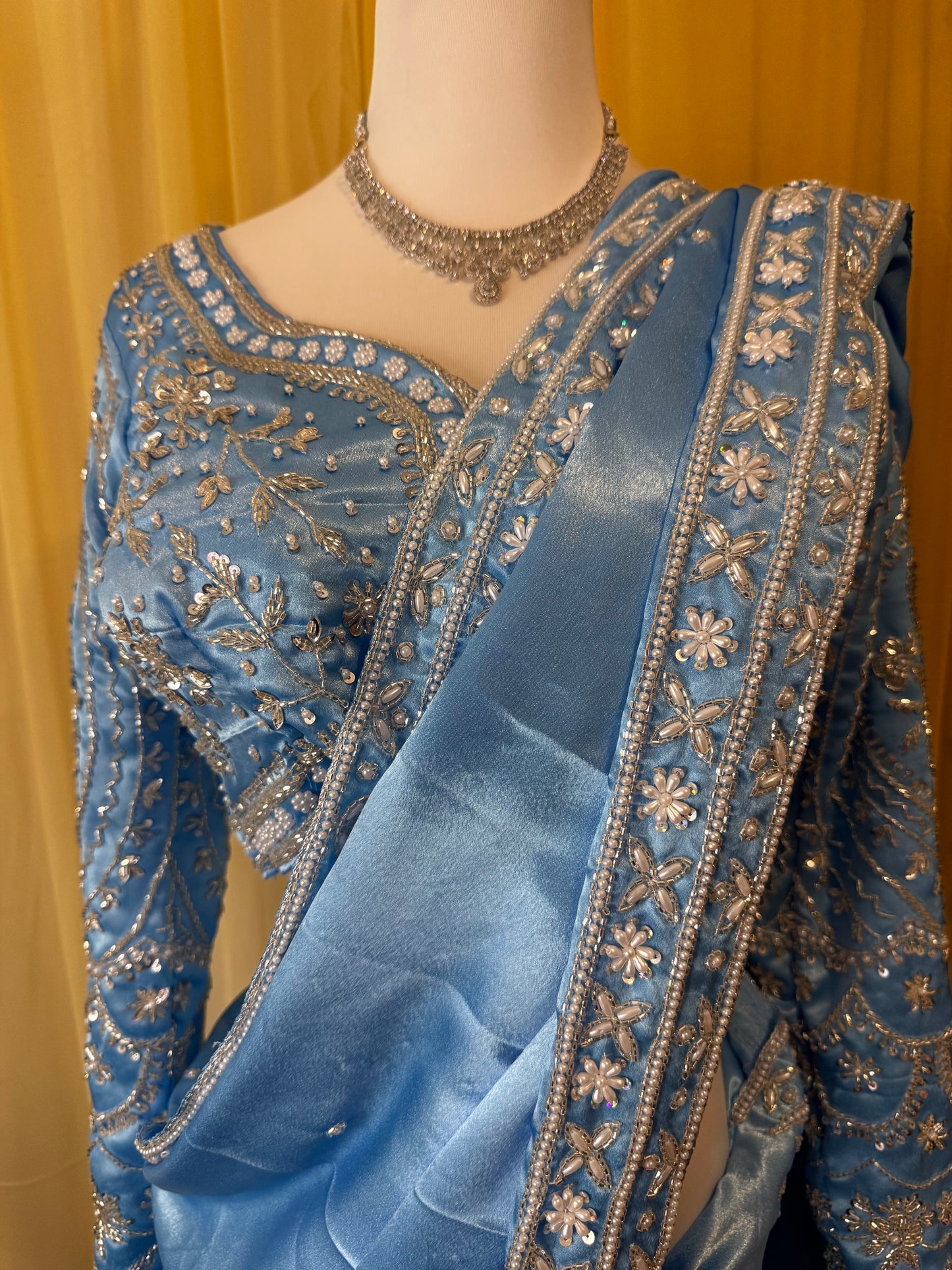 Boutique Saree Handwork - Blue