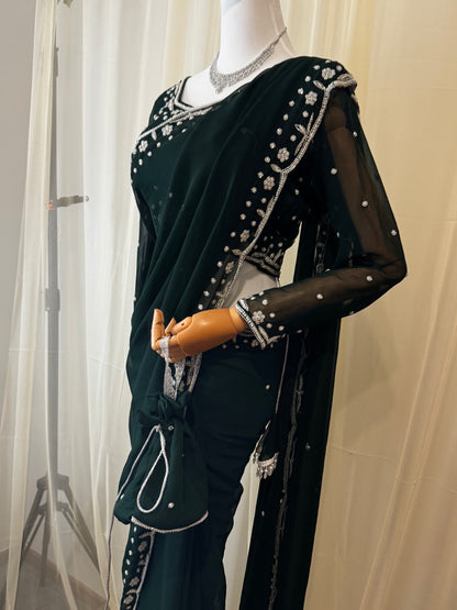 Boutique Saree Handwork - Green