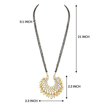 Aheli Indian Traditional Bollywood Ethnic Faux Stone Mangalsutra Necklace Jewelry for Women and Girls