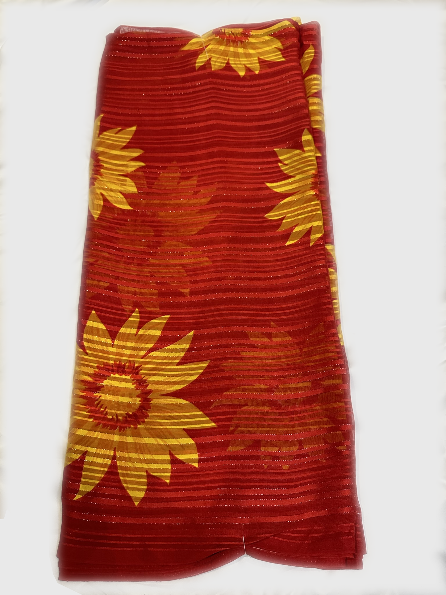 TikTok Viral Saree – Red and Golden