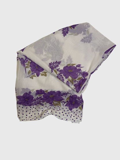 TikTok Viral Saree – White and Purple